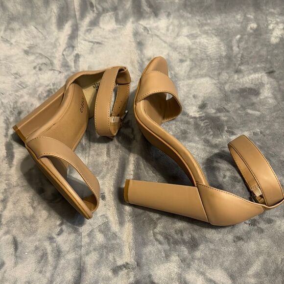Torrid Nude Ankle Wrap Heels.   Wide Width - Picture 6 of 9